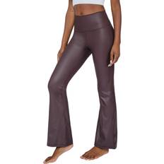 Polyester Leggings 90 Degree By Reflex Degree By Reflex Women's Interlink High Shine Cire Elastic Free V-Back Flared Leg Yoga Pants