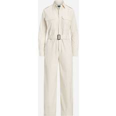 Polo Ralph Lauren Jumpsuits & Overalls Polo Ralph Lauren Belted Twill Jumpsuit - Cream
