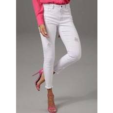 Aniston Skinny Fit Cropped Jeans White