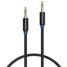 Sabrent 3.5mm Gold überzogen Premium-Hilfs Stecker Down Design] 0.9Meter CB-AUX1