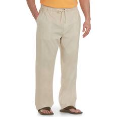 Pants DXL Big & Tall Linen-Blend Drawstring Pants - Natural