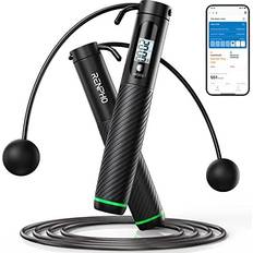 Renpho cordless Jump Rope, Weighted Jump Rope with counter, Jump Ropes for Fitness, Smart Skipping Rope for crossfit, gym, Burn calorie, APP Data Anal