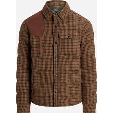 Bruna - Mockajackor Polo Ralph Lauren Suede-Patch Wool Down Jacket - Burgundy/Green Hounds