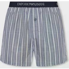 Emporio Armani Kalsonger på rea Emporio Armani Underkläder, Herr, Grå L, Bomull, AW23, Randiga bomullsboxershorts