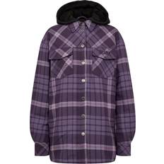 ROTATE Birger Christensen Overtøj ROTATE Birger Christensen Flannel Oversized Shirt Kvinde Overgangsjakker hos Magasin Vintage Violet Comb