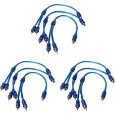 Cables Tlily 9 Pcs Connection for 1 RCA Female to 2 RCA Male Adapter Splitter Cable