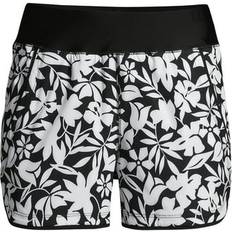 Lands' End Shorts Lands' End Women Quick Dry Elastic Waist Board Shorts Swim Cover-up Shorts with Panty Print