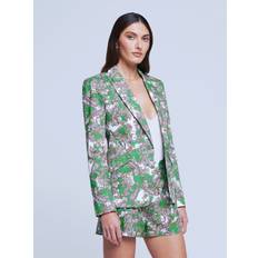 Paisley Tops L'agence Chamberlain Blazer In Grass Green Grass Green