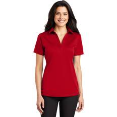 White - Women Polo Shirts Port Authority Port Authority Ladies Silk Touch Performance Polo Maroon