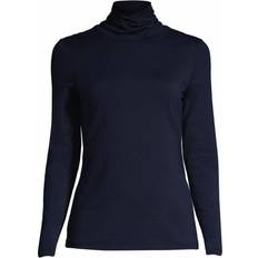 Lands' End Women Sweaters Lands' End Women LWCM Shaped Turtleneck Radiant Navy Petite