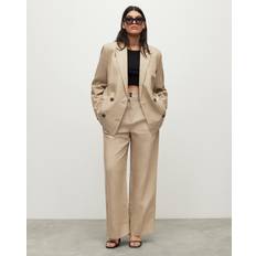 Beige Blazers AllSaints Petra Linen-Blend Blazer