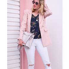 Pink - Women Blazers Belle & Bloom Princess Polina Textured Weave Blazer Blush