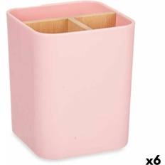 Bambu Toothbrush Holders Berilo Holder Pink Bamboo polypropylene