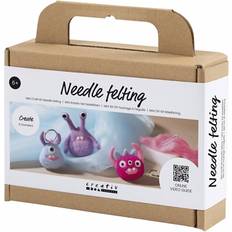 Håndarbeidssett Creativ Company Mini Craft Kit Needle Felting, Monster, assorted colours, 1 pack