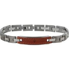 Mens Bracelet Stainless Steel Brown