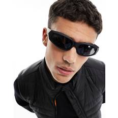ASOS DESIGN Wrap Around Racer Sunglasses Black