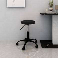 vidaXL Silla De Oficina Giratoria De Terciopelo Negro