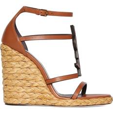 Brun - Dame Espadrillos Saint Laurent Wedge-Sandalen Cassandra Braun