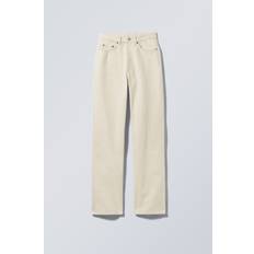 Weekday Rowe Extra High Straight Jeans Ljusbeige