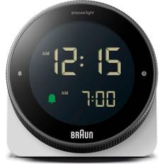 Braun Alarm Clocks Braun Digital Alarm Clock With Rotating Bezel For Quick Time Setting White