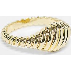 Pieces Jewellery Pieces exclusive 18k plated chunky textured ring in goldM