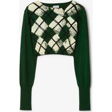 Burberry Jumpers Burberry Pattern Sweater Maglioni Verde Donna - Green