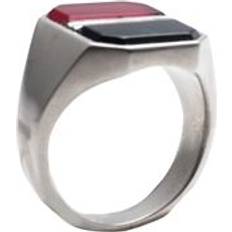 Men - Red Rings Maison Margiela Ring Red Silver