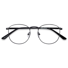 Glasses & Reading Glasses Eyebuydirect Unisex s round Black Metal Prescription Eyebuydirect s St Michel