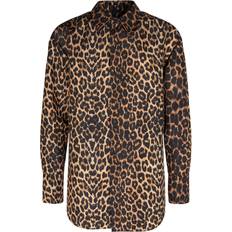 Leopardo Camicie Saint Laurent Leopard Print Taffeta Shirt Camicie Multicolor Uomo