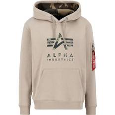 Alpha Industries Unisex Tops Alpha Industries Hoodie Camo TPU vintage sand