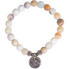 Amazonsten Smycken Phoenix Armband/ Mala Amazonit Med Ohm-Symbol