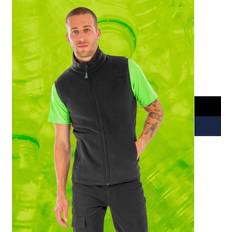 4XL - Unisex Westen Result Recycled fleece polarthermic bodywarmer genuine recycled Black