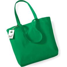 Green Fabric Tote Bags Westford Mill Organic Cotton Shopper W180 Kelly Green One Size Colour: