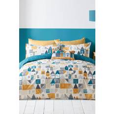 Turquoise Bed Linen Fusion 'Nordica' Easy Care Duvet Cover Turquoise