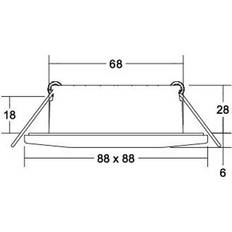 Transparent Spotlights Brumberg Chooose LED Downlight Angular Black Spotlight