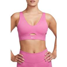 Nike Indy Plunge Cutout Medium-Support sports bh Damer Tøj Pink