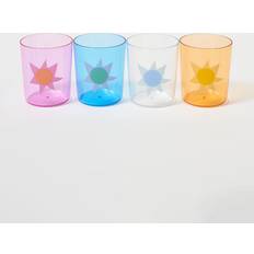 Multicolor Vasos Sunnylife Poolside Highball Tumbler Utopia Multi Set of 4 Vaso 4pcs