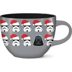 Accesorios de cocina Silver Buffalo Star Wars Darth Vader Holiday Empire Ceramic Soup Mug 24 Ounces Taza