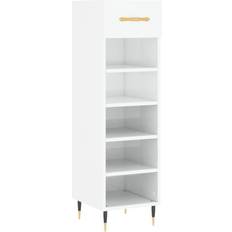 vidaXL high white Cabinet Gloss Engineered Wood Shoe Rack