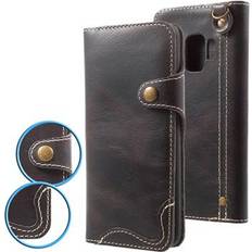 MTP Products Samsung Galaxy S9 Retro Lederhülle mit Geldbörse