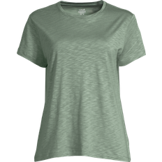 Dame - Yoga T-shirts Casall Soft Texture Tee - Dusty Green