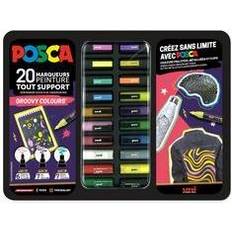 Posca Pennen Posca Pigmentmarker GROOVY COLOURS, 20er Metallbox