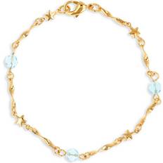 Smycken Les Tresors De Lily [Q4612] Vergoldetes Armband 'Sissi' Türkis vergoldet mm Sterne