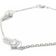 Smycken Les Tresors De Lily [I4705] Silberarmband 'Déesse' silberweiß rhodiniert mm
