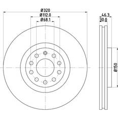 Hella Vorderachse Pagid 8DD 107-631