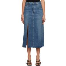 Organic Skirts Citizens of Humanity Raian Splice Rework Skirt in Blue. 24, 25, 27, 29, 30