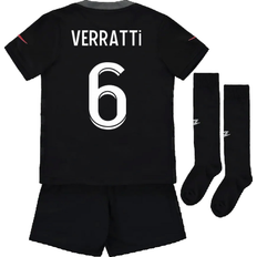Nike 2021-2022 PSG Third Mini Kit VERRATTI 6 Black LB 6-7yrs 116-122cm