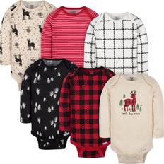 Gerber Gerber Baby Pack Long-Sleeve Onesies Bodysuit, Moose