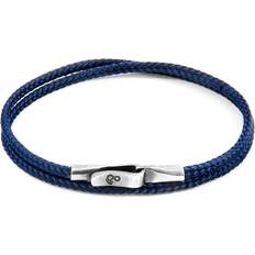 Anchor & Crew Liverpool Rope Bracelet - Silver/Blue