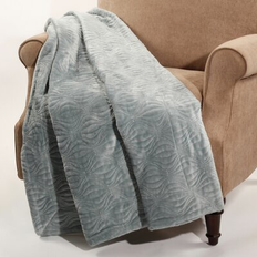 Fiber Blankets Home Soft Things BOON Quilted Fleece Blankets Blue